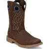 Justin Men's All Round 11" WP Western Work Boot -Brown- SE3114