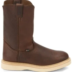 Justin Men's Axe 10" Soft Toe Wedge Western Work Boot -Brown- WK4908