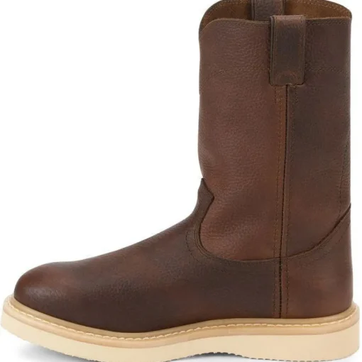 Justin Men's Axe 10" Soft Toe Wedge Western Work Boot -Brown- WK4908