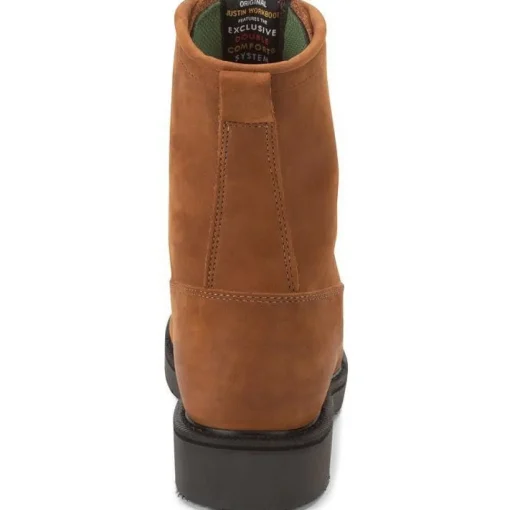 Justin Men's Conductor 8" Made In USA Work Boot - Hazel - 760