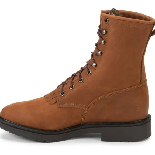 Justin Men's Conductor 8" Made In USA Work Boot - Hazel - 760