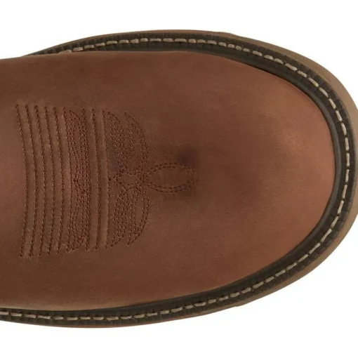 Justin Men's Rush 11" Round Toe WP Western Work Boot -Brown- SE4332