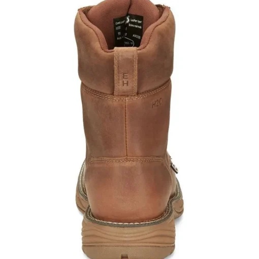 Justin Men's Rush 8" WP Lace Up Western Work Boot -Brown- SE467