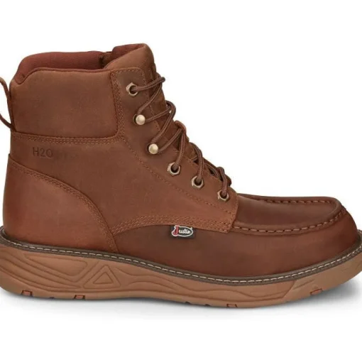 Justin Men's Rush 6" WP Wedge Work Boot -Brown- SE470