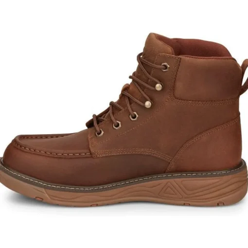 Justin Men's Rush 6" WP Wedge Work Boot -Brown- SE470