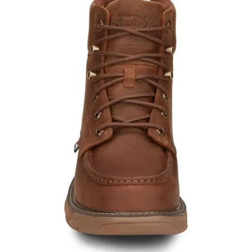 Justin Men's Rush 6" WP Wedge Work Boot -Brown- SE470