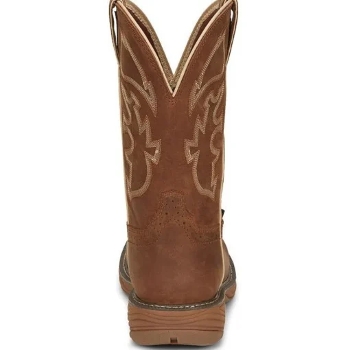 Justin Men's Rush 11" WP Western Work Boot -Tan- WK4330