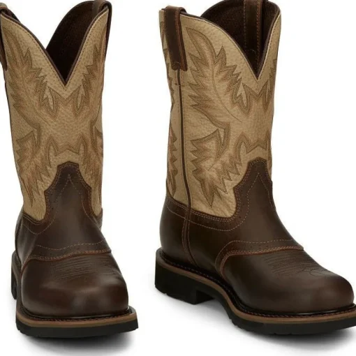 Justin Men's Superintendent 11" Western Work Boot -Brown- SE4660