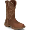 Justin Women's Rush 11" Nano CT WP Western Work Boot -Tan- SE4352