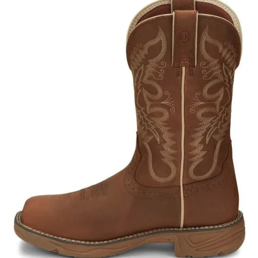 Justin Women's Rush 11" Nano CT WP Western Work Boot -Tan- SE4352