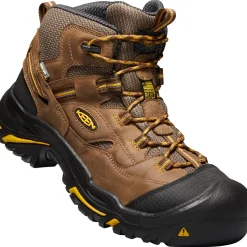 Keen Utility Men's Braddock Mid Soft Toe WP Work Boot - Brown- 1020162