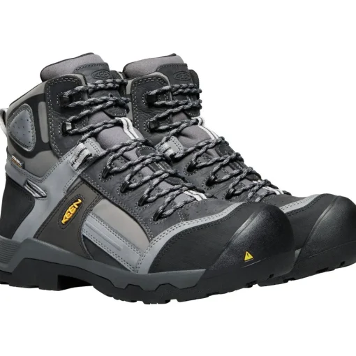 Keen Utility Men's Davenport 6" Mid Comp Toe Ins WP Work Boot Gray - 1017804