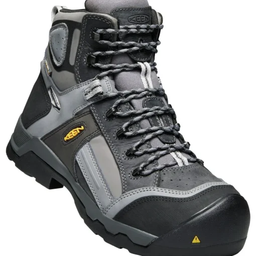 Keen Utility Men's Davenport 6" Mid Comp Toe Ins WP Work Boot Gray - 1017804
