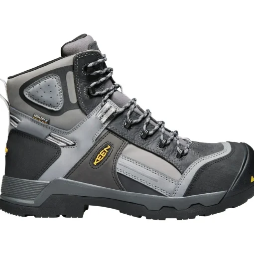 Keen Utility Men's Davenport 6" Mid Comp Toe Ins WP Work Boot Gray - 1017804