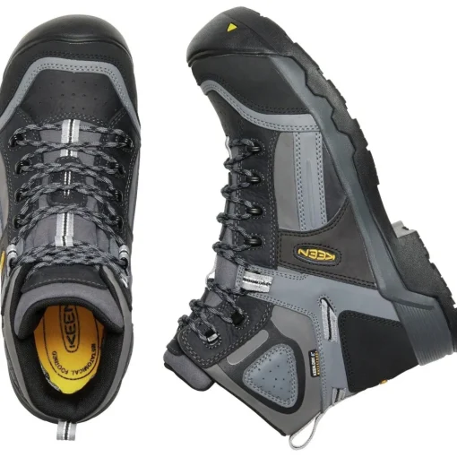 Keen Utility Men's Davenport 6" Mid Comp Toe Ins WP Work Boot Gray - 1017804