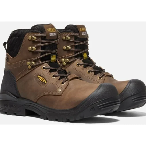 KEEN Utility Men's Independence 6" WP Carbon FT Work Boot - Brown- 1026487