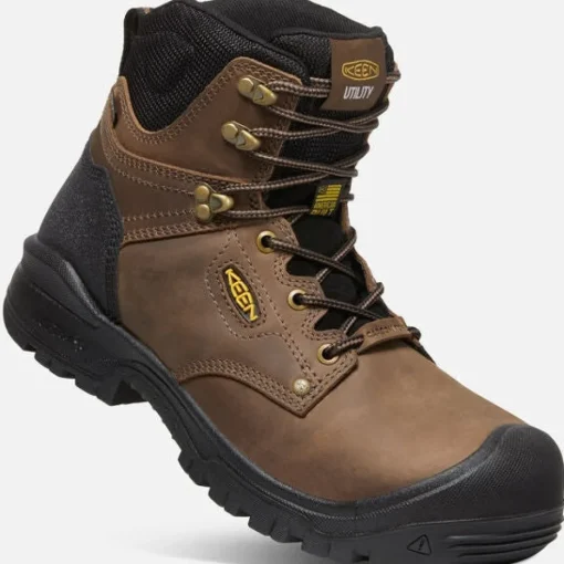 KEEN Utility Men's Independence 6" WP Carbon FT Work Boot - Brown- 1026487