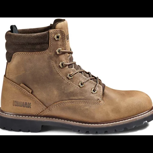 Kodiak Men's Mckinney 6" WP Slip Resist Safety Work Boot -Brown- 4TDQBN