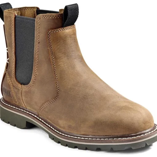 Kodiak Women's Bralorne WP Slip Resist Chelsea Work Boot -Brown- 4TEABN