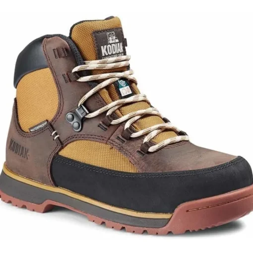 Kodiak Women's Greb Classic Steel Toe WP Hiker Work Boot -Brown- 834YBN