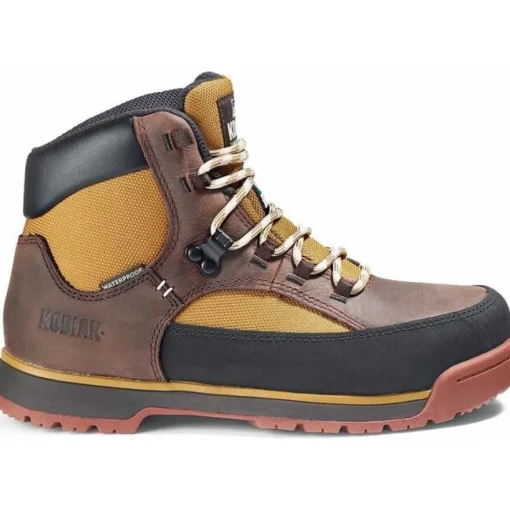 Kodiak Women's Greb Classic Steel Toe WP Hiker Work Boot -Brown- 834YBN