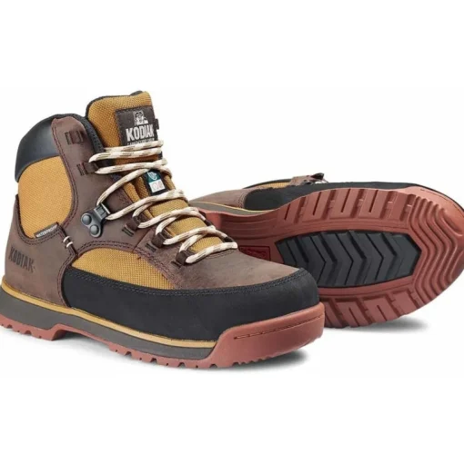 Kodiak Women's Greb Classic Steel Toe WP Hiker Work Boot -Brown- 834YBN