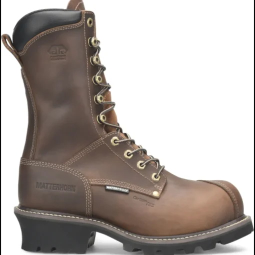 Matterhorn Men's ARC 10" WP Comp Toe Logger Work Boot -Brown- MT2510