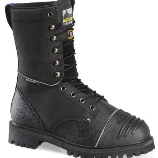 Matterhorn Men's Mulrooney 10" Stl Toe WP Metguard Work Boot Black- MT903