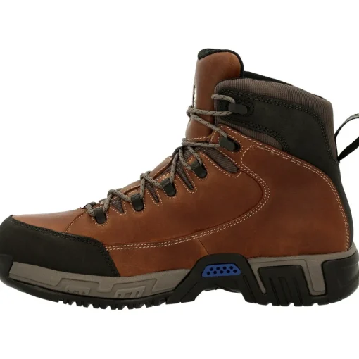 Michelin Men's HydroEdge 6" Alloy Toe WP PR Work Boot - Brown- MIC0006