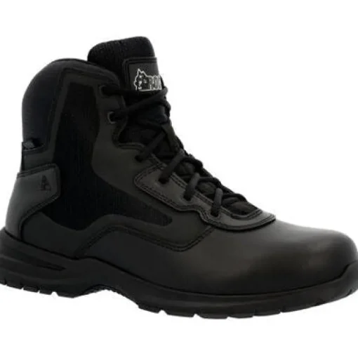 Rocky Men's Cadet 6" Side Zip Public Service Duty Boot -Black- RKD0104