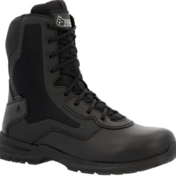 Rocky Men's Cadet 8" Side Zip Public Service Duty Boot -Black- RKD0102