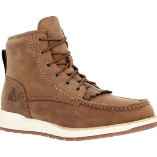 Rocky Men's Farmstead 6" Comp Toe Western Work Boot - Brown - RKW0398