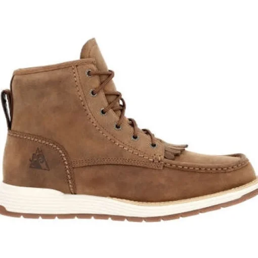 Rocky Men's Farmstead 6" Round Toe Western Work Boot Brown RKW0397