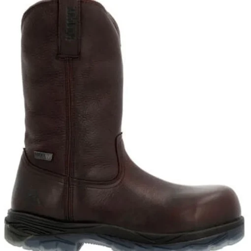 Rocky Men's Forge Wellington 11" WP Comp Toe Work Boot -Brown- RKK0389
