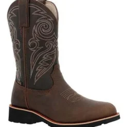 Rocky Men's Monocrepe 12" Steel Toe WP Western Boot -Chocolate- RKW0434