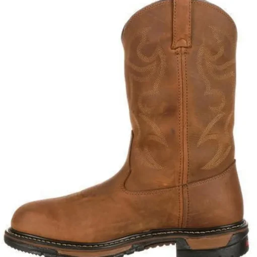 Rocky Men's Original Ride Branson Roper Western Work Boot - Brown FQ0002733
