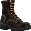Rocky Men's Rams Horn 9" Comp Toe WP Logger Work Boot -Black- RKK0439