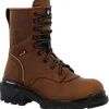 Rocky Men's Rams Horn 9" Comp Toe WP Logger Work Boot -Horse- RKK0477