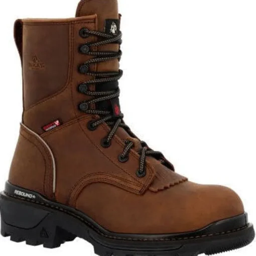 Rocky Men's Rams Horn 9" Comp Toe WP Logger Work Boot -Horse- RKK0477