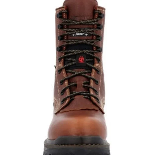 Rocky Men's Rams Horn Logger 9" WP 400G Comp Toe Work Boot Brown RKK0396
