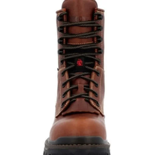 Rocky Men's Rams Horn Logger 9" WP Comp Toe Work Boot Brown RKK0397