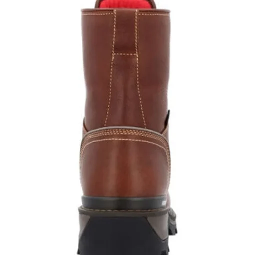 Rocky Men's Rams Horn Logger 9" WP 400G Comp Toe Work Boot Brown RKK0396