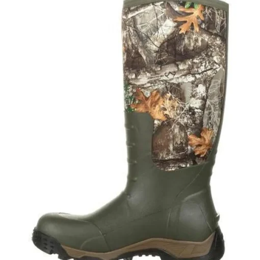 Rocky Men's Sport Pro Rubber 16" WP Side Zip Hunt Boot- Realtree - RKS0383