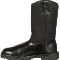 Rocky Men's Warden Pull-On Wellington Duty Boot - Black - FQ0006300