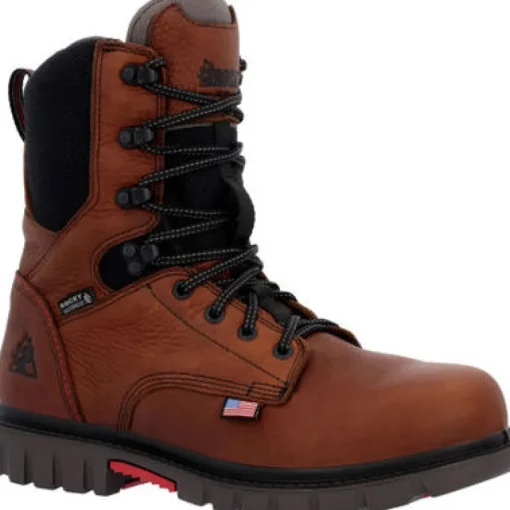 Rocky Men's Worksmart 8" WP Composite Toe Work Boot -Brown- RKK0403