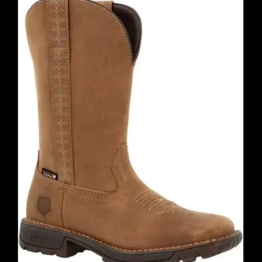 Rocky Women's Legacy 11" Square Toe WP Western Work Boot -Brown- RKW0416