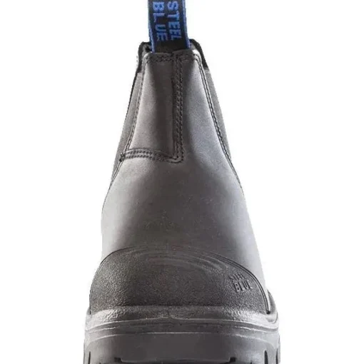 Steel Blue Men's Hobart Scuff Steel Toe Slip Resist Work Boot -Black- 812967