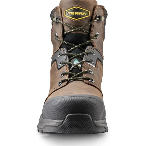 Terra Men's Carbine 6" Comp Toe WP Safety Work Boot -Brown- 8395BN