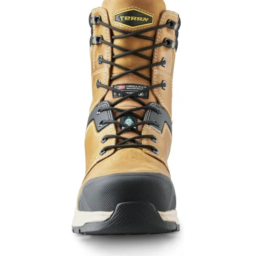Terra Men's Carbine 8" Comp Toe WP Safety Work Boot -Wheat- 4TCRWT