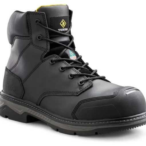 Terra Men's Patton 6" AT Waterproof Safety Work Boot -Black- 4NS6BK